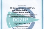 Urkunde ZfG-Sonderpreis Gehla-Huppertsberg