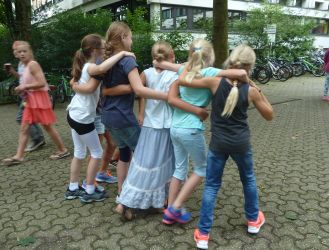 Pause auf dem Schulhof