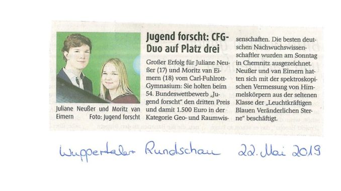WR_19.05.22 Jugend forscht 3.Platz