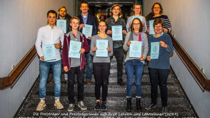 Preisträger 2019 Wettbewerg beste Facharbeit