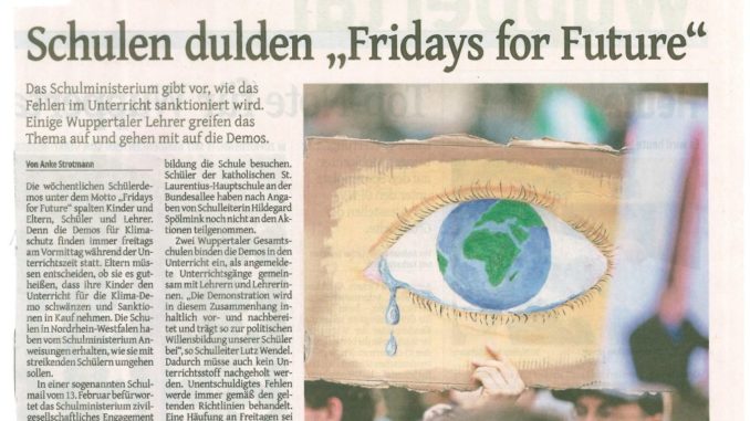 WZ 19.03.27 Schulen dulden FFF